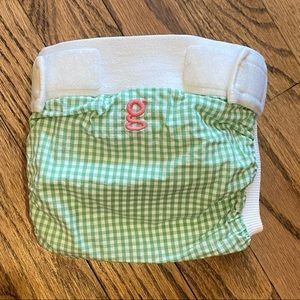 VGUC Gingham g-diaper cover - Medium (13-28lbs)